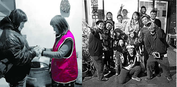 恩友中心福音隊，帶著愛心人士奉獻的物資，探望住在偏遠山林的老夫婦和老先生。