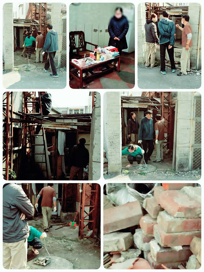 偕同原泰建設盧總經理實地安排這一家孝順的姐妹房屋修繕事宜。