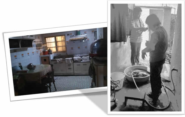 他們那乾淨的廚房裡，竟沒有一台冰箱。