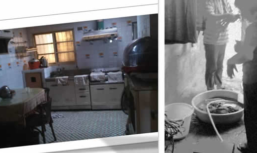 他們那乾淨的廚房裡，竟沒有一台冰箱。