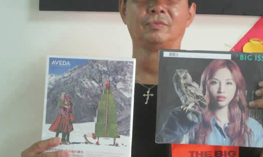 他是三男，台南恩友中心引介的另一位大誌雜誌販售員。